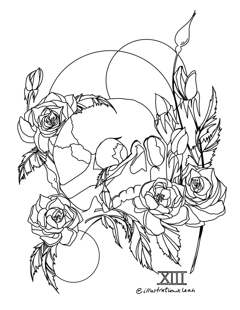 Coloring Page | Death - The Vindur Shop