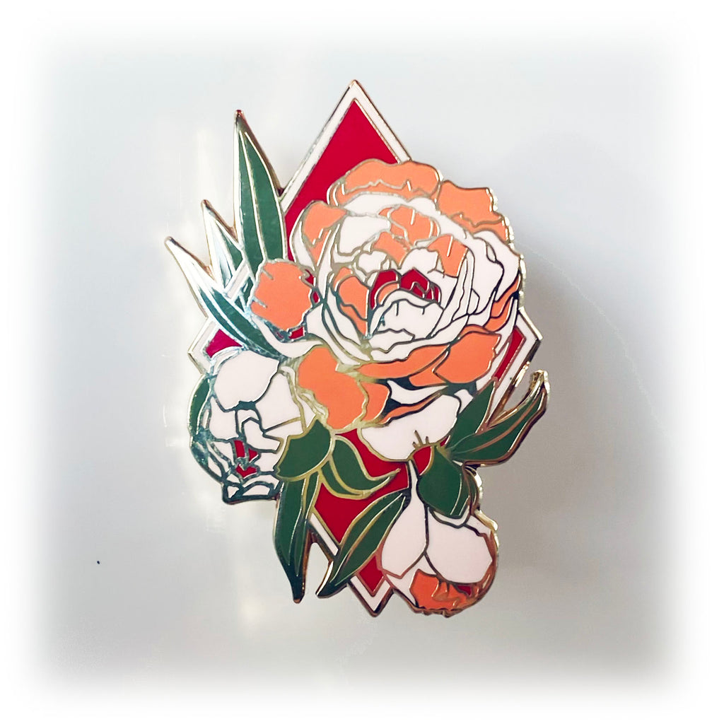 Enamel Pin | Vaxa Peony - The Vindur Shop