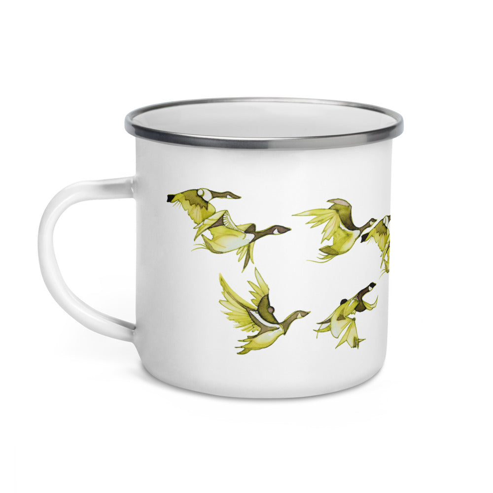 Enamel Mug | Yellow Geese - The Vindur Shop